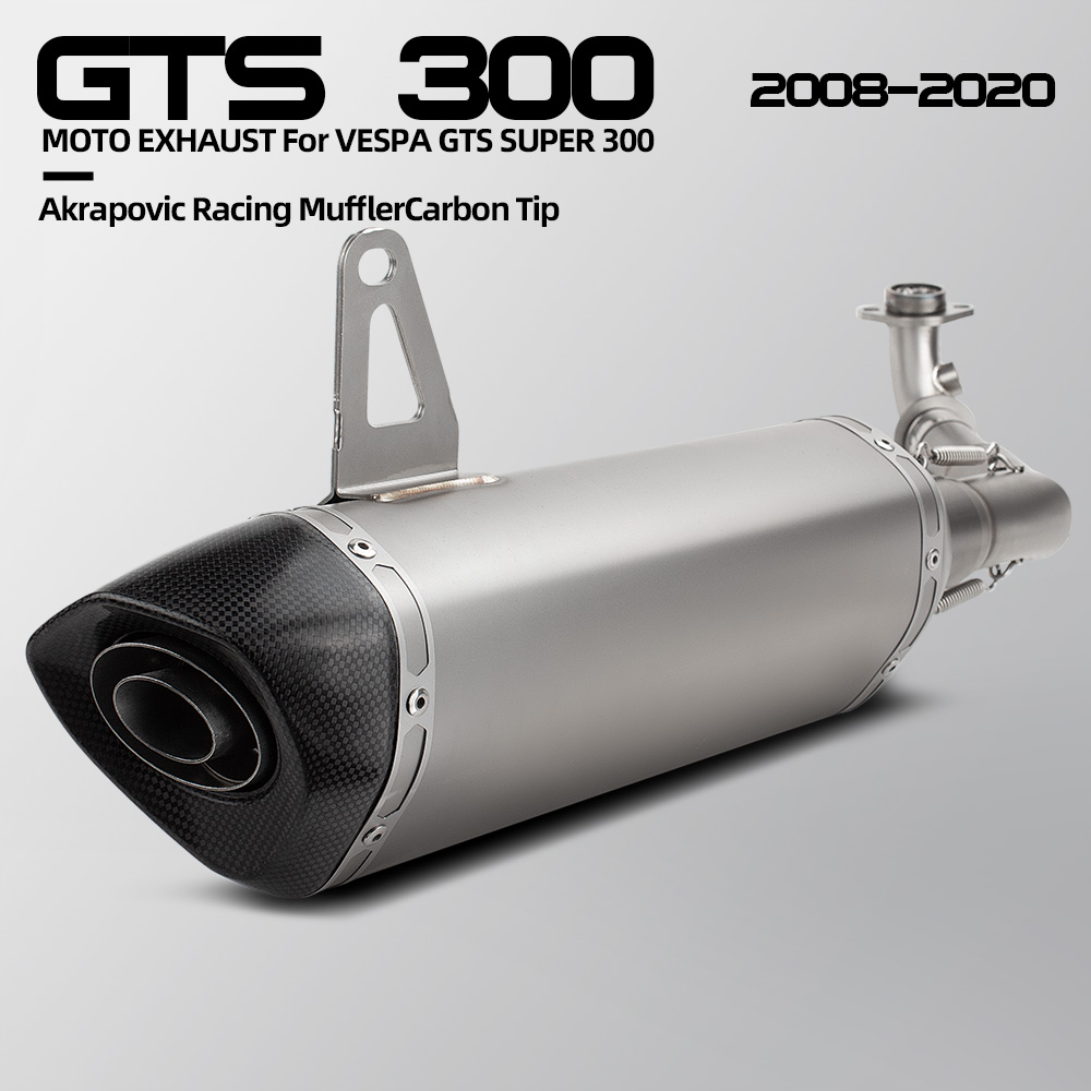 I Tech Accessories - ベスパGTS300スーパーツーリング/GTSスーパースーパーテック300（2008-2020）用バイク排気テールパイプスクーターエスケープマフラーアクセサリー