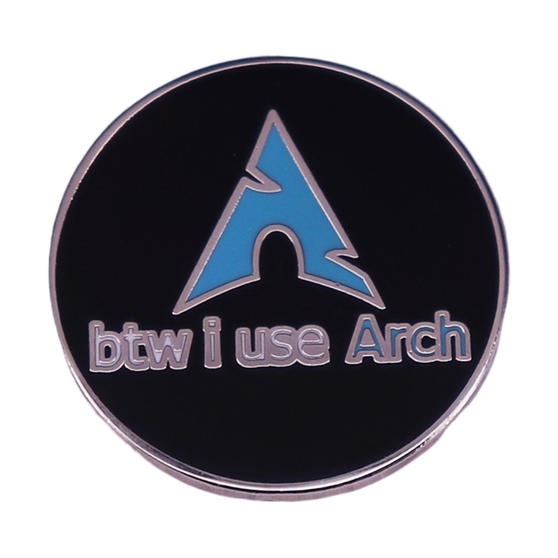 Tech Accessories To Gift - 1個入り「BTW I Use Arch」エナメルピン - Arch