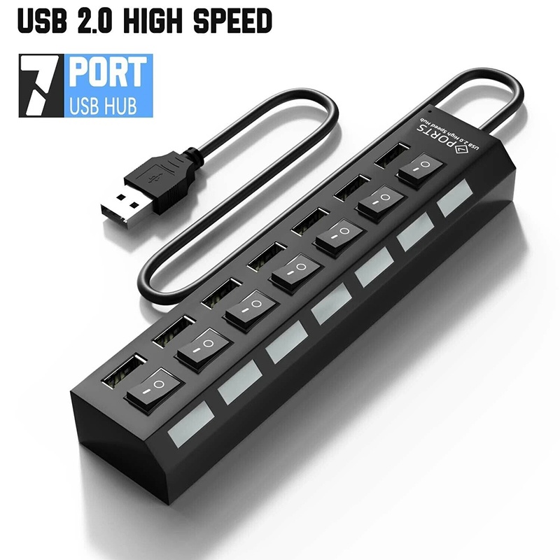 Usb Hub 7 Port - 7in1 USB 3.0ハブ マルチUSBスプリッターハブ USB電源アダプター マルチ拡張USB