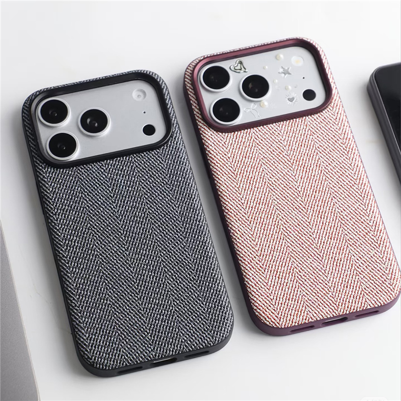 Tech Accessories Hard Case - 高級テック織りキャンバス製 MagSafe対応 磁気ケース iPhone 17Pro/16/17/17Pro Max用