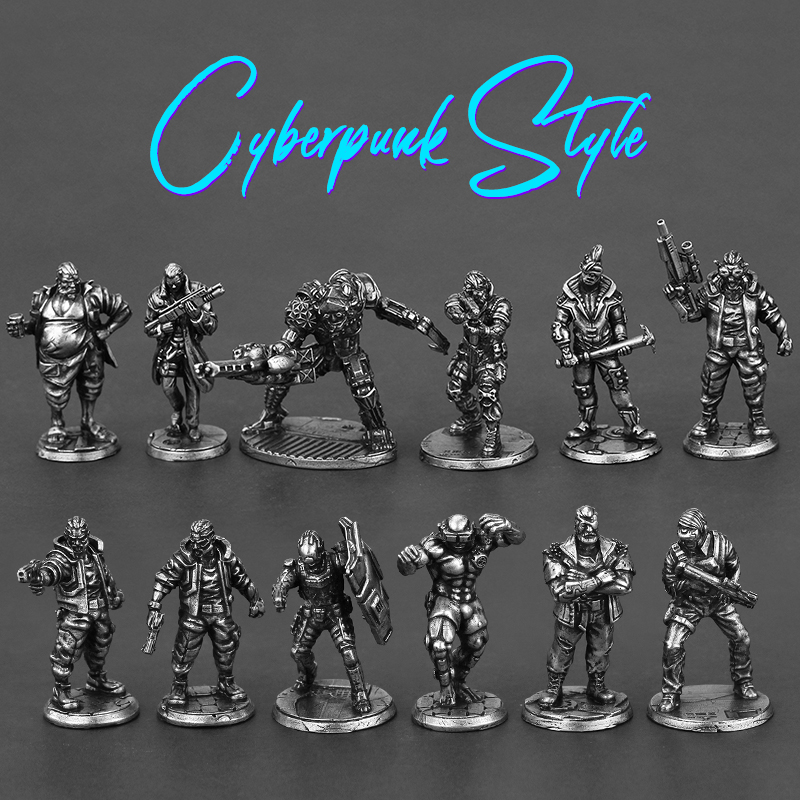 Tech Accessories To Gift - 未来的なハイテクサイバーパンクスタイルの金属兵士モデルボードゲームピースミニチュア装飾アクセサリー完成品ギフト