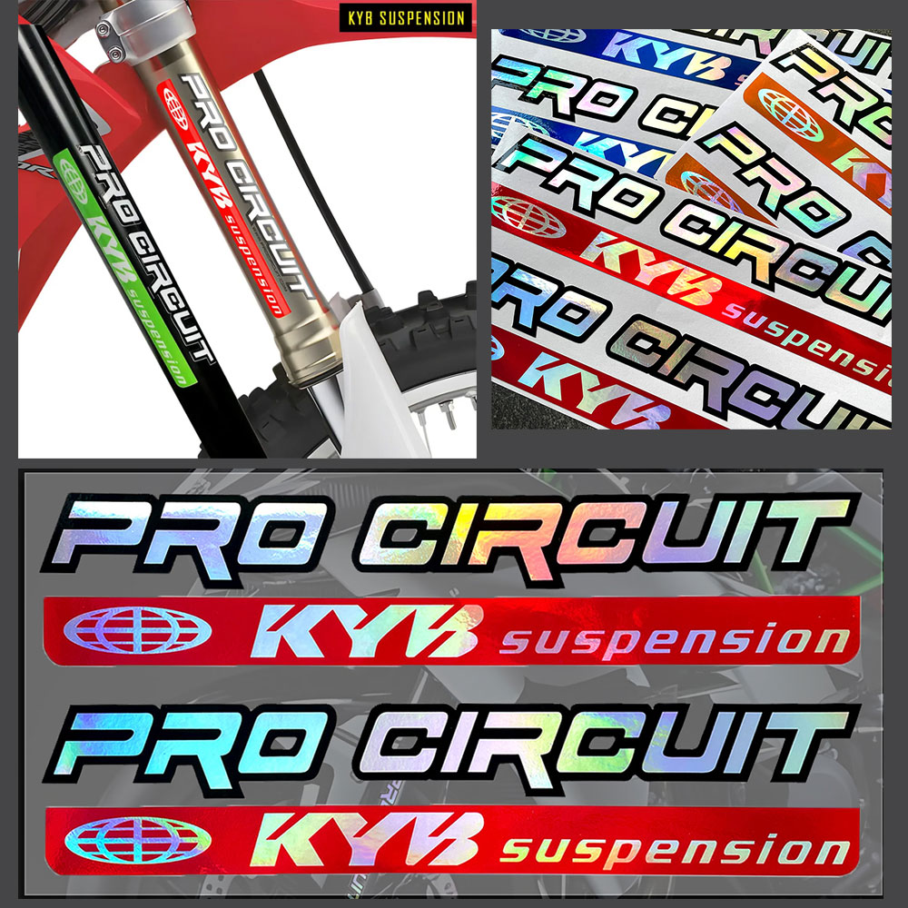 Xmax Tech Max Accessories - レインボー KYB レーシングサスペンションショックオートバイアクセサリーデカールステッカーカワサキ Z900 MT07 Tmax