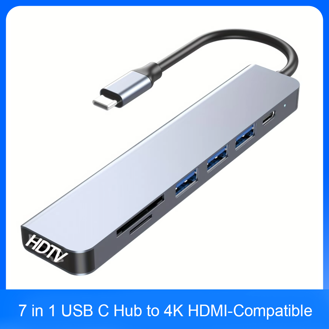 Usb Hub 7 Port - 7 in 1 USB C ハブ、4K