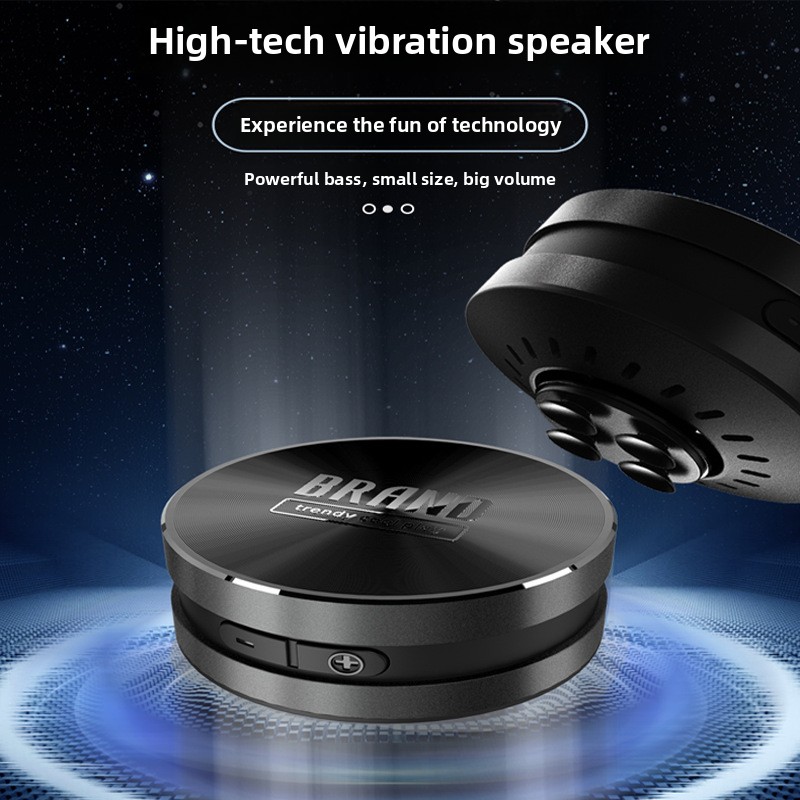Tech Accessories Usa - 骨伝導Bluetoothスピーカー TM001 吸盤付きメタルシェル ブラックテック