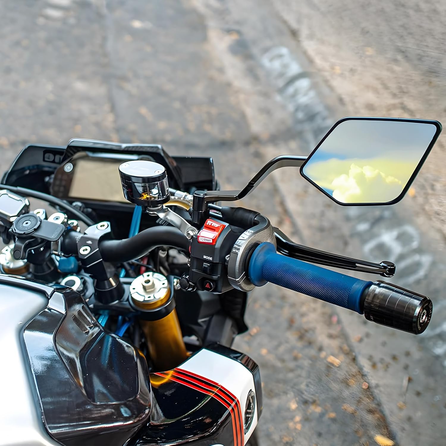 Xmax Tech Max Accessories - オートバイミラー ステルスマックスミラーキット 回転調整可能なミラー ホンダ XADV750 X-ADV750