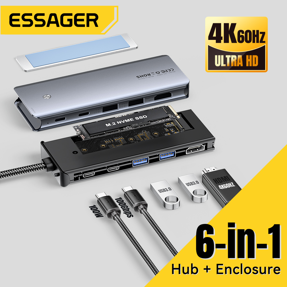 Usb Hub 7 Port - Essager USB C ハブ M.2 SSD