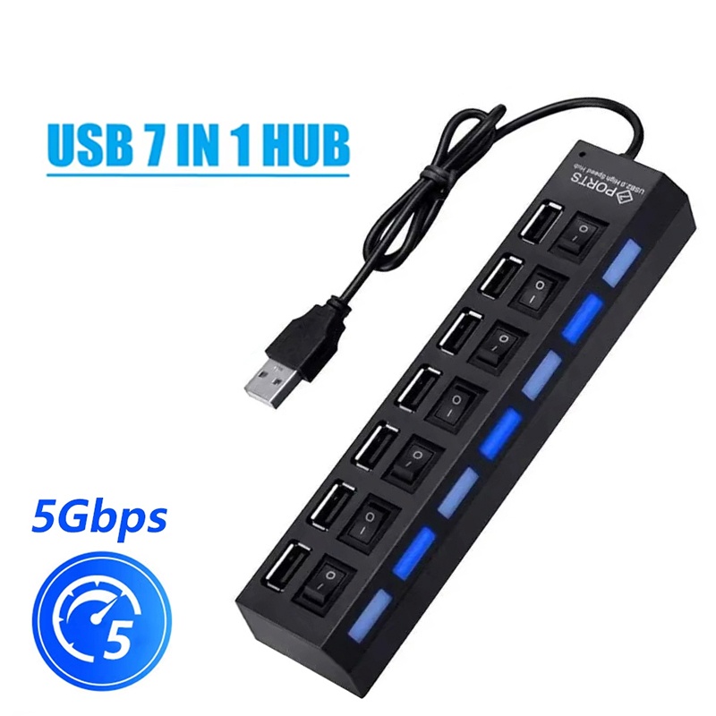 Usb Hub 7 Port - USB 2.0ハブ USB高速スプリッター 7ポート 5Gbps ハブ
