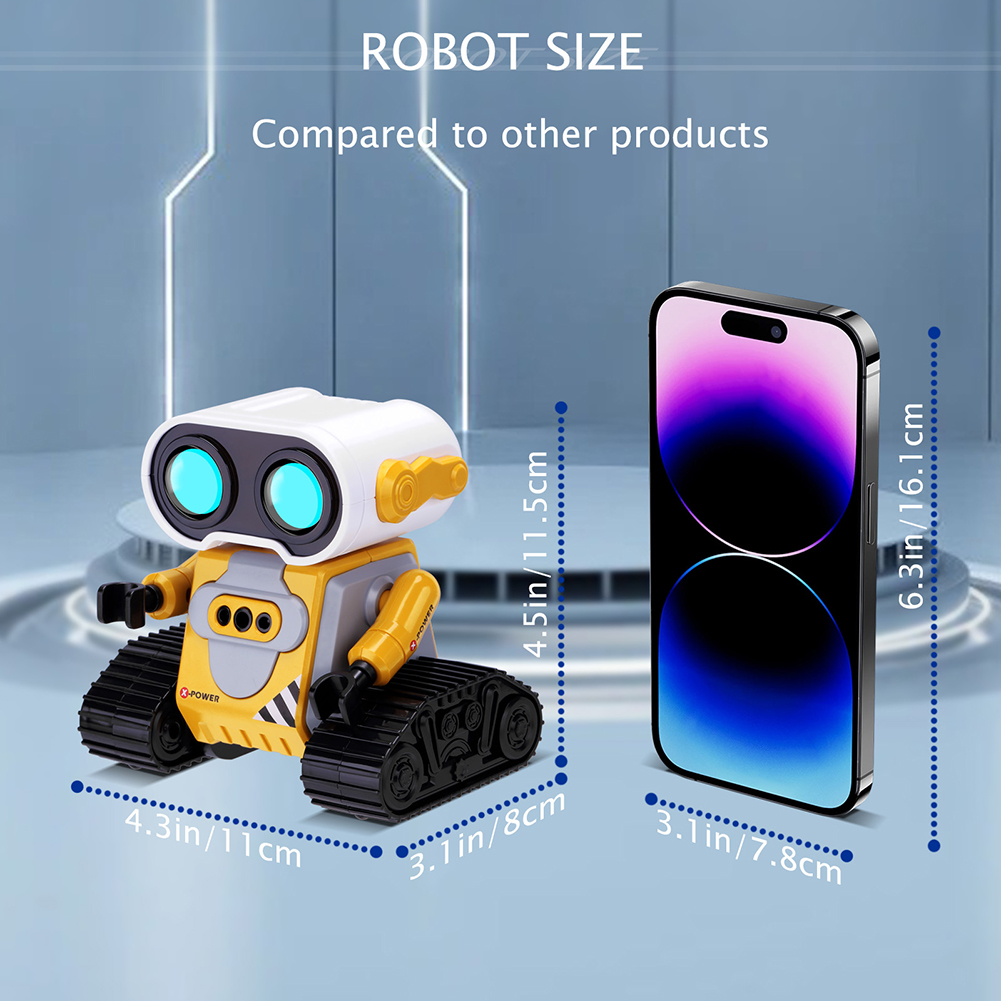 子供向けLEDライト付きリモコンロボット、360度回転、US - I Tech Accessories のレビューと価格