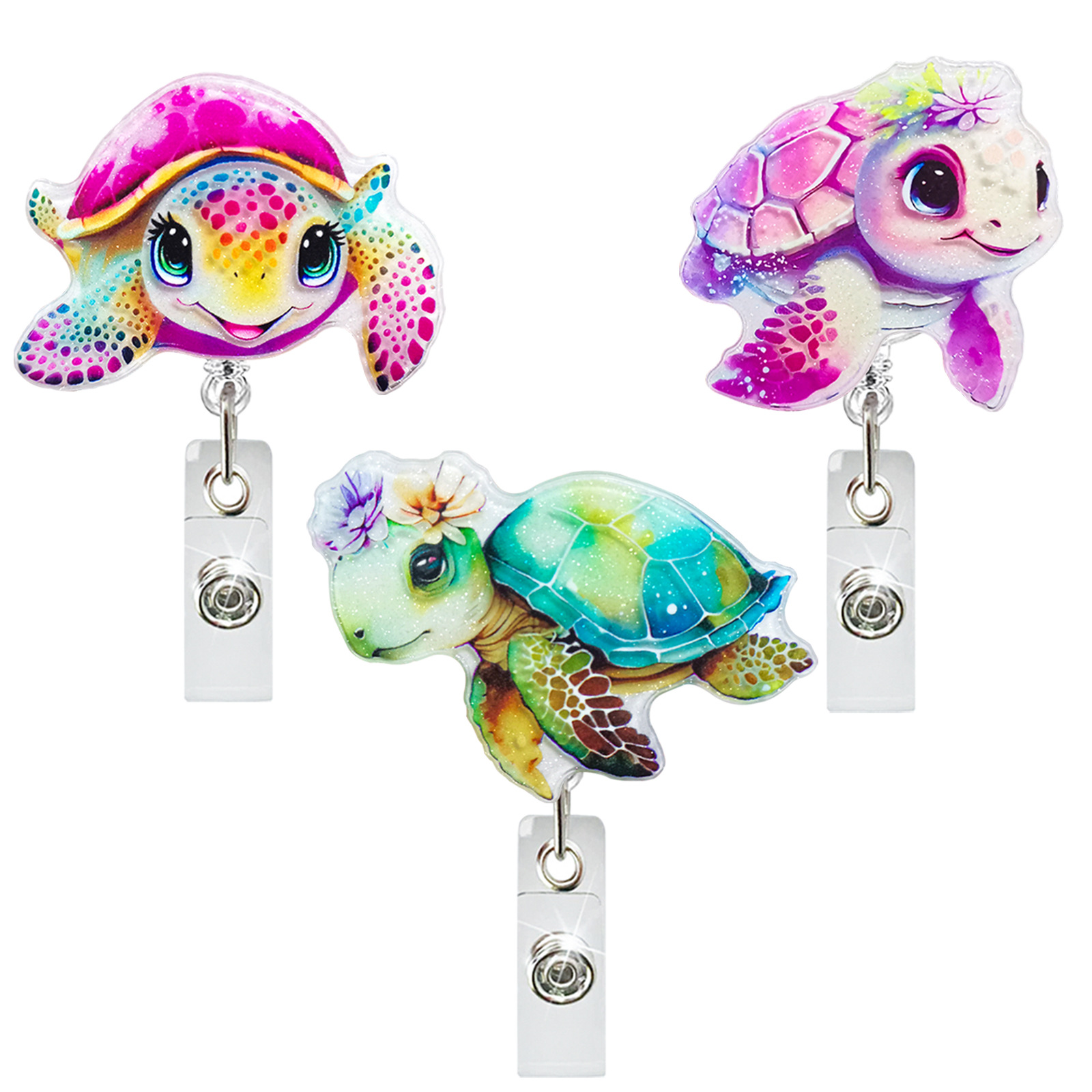 新到着 1 ピースグリッターアクリル格納式ナースバッジリール - Xray Tech Accessories のレビューと価格