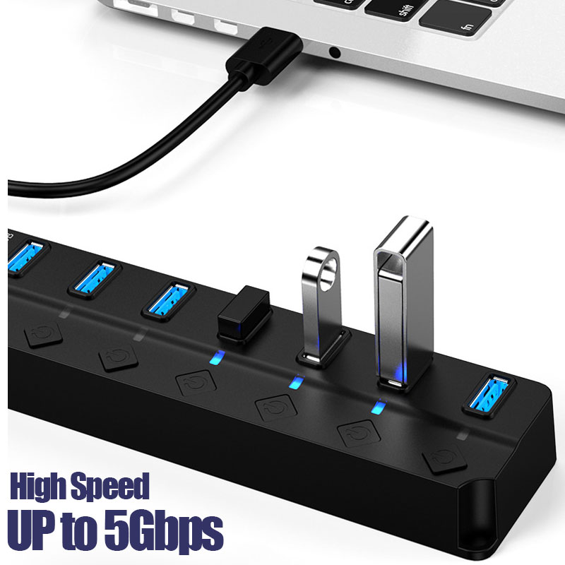 7in1 USB 3.0ハブ マルチUSBスプリッターハブ  - Usb Hub 7 Port のレビューと価格