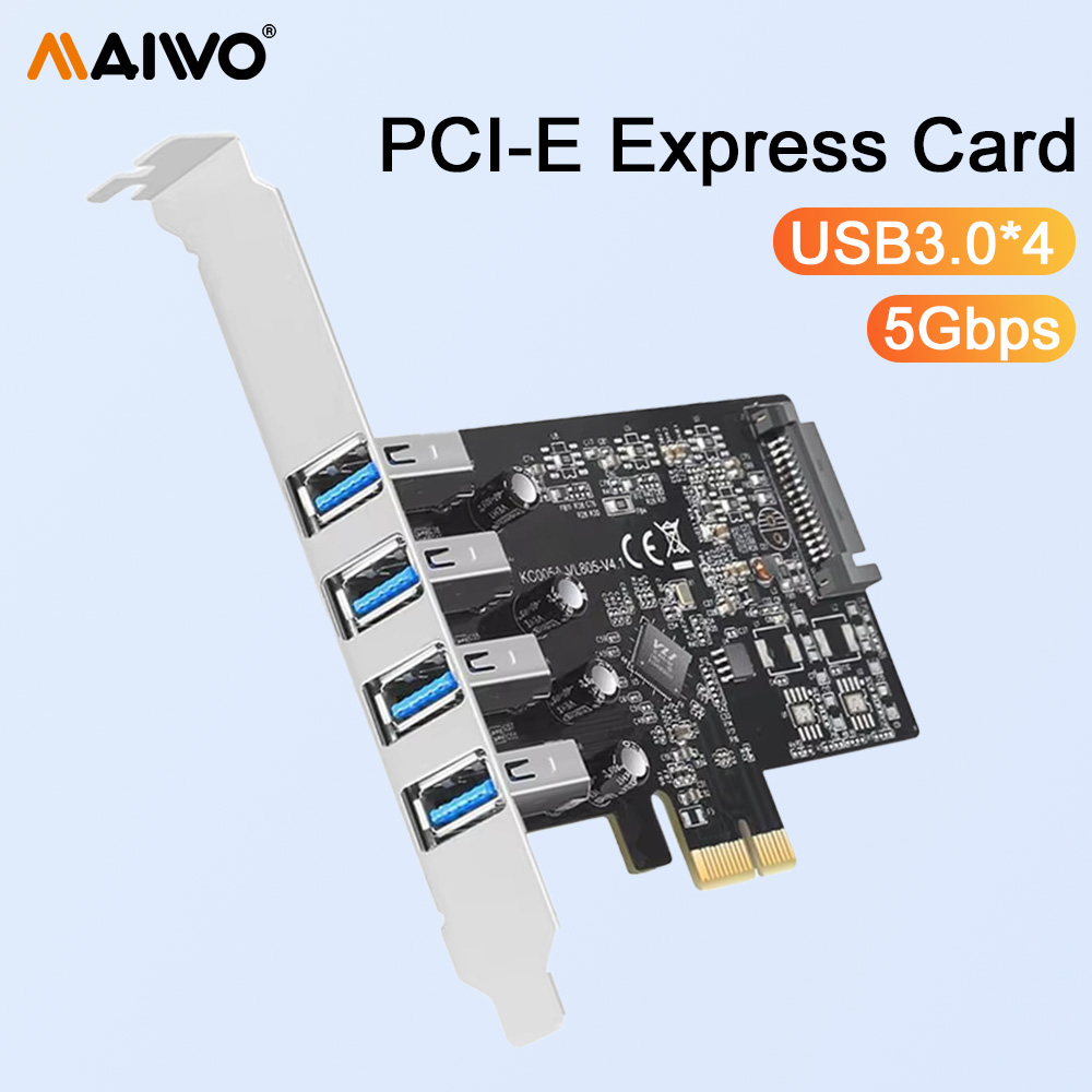 MAIWO USB 3.0 PCI-E拡張カード 4ポート  - Usb Hub 7 Port のレビューと価格
