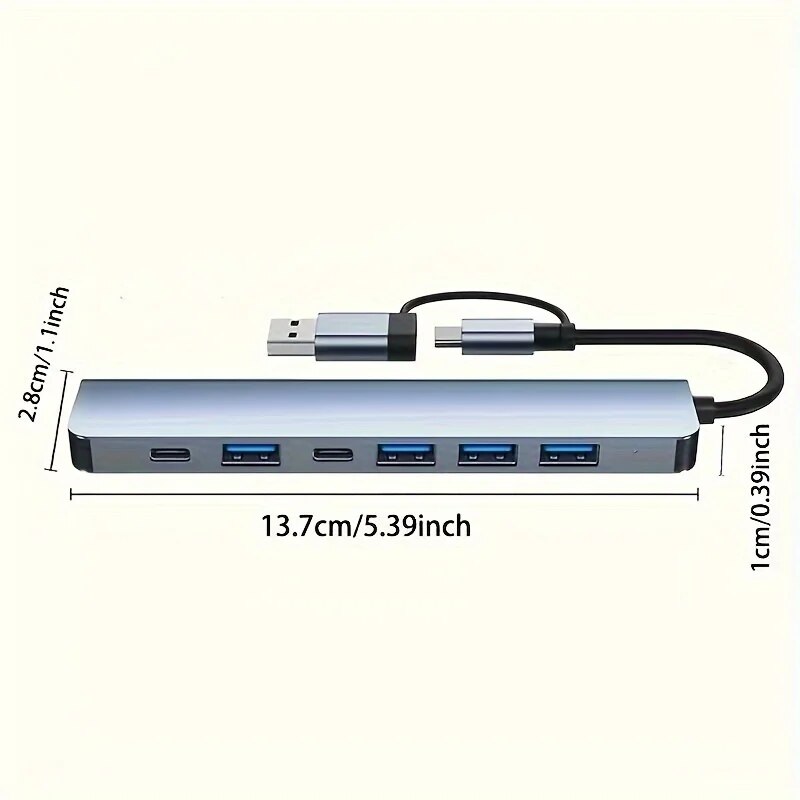 7ポートUSB Cエクステンダーアダプターハブ、アルミニウム - Usb Hub 7 Port のレビューと価格