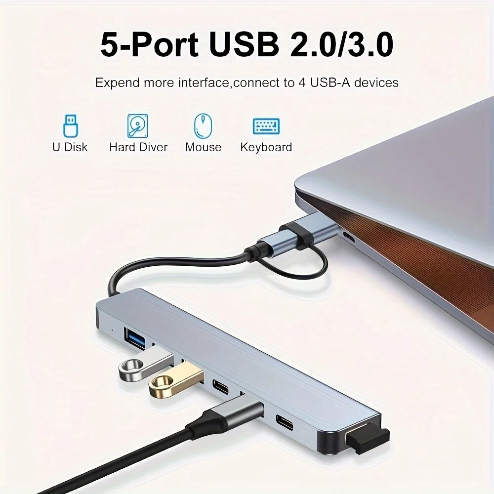 7ポートUSB Cエクステンダーアダプターハブ、アルミニウム - Usb Hub 7 Port のレビューと価格