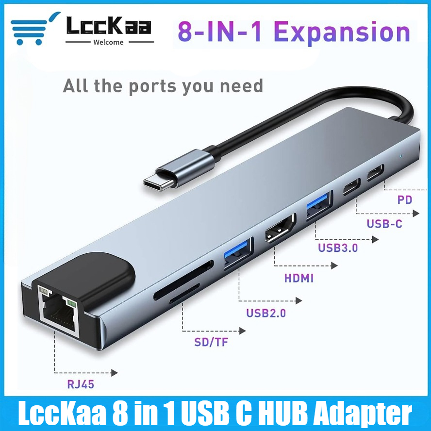 USB Cハブ 8/7 in 1 4K HDMIアダプタース - Usb Hub 7 Port のレビューと価格
