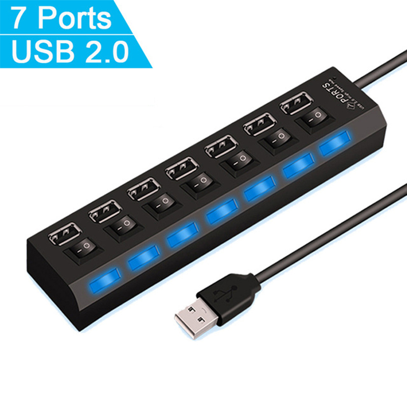USB 2.0ハブ USB高速スプリッター 7ポート 5Gb - Usb Hub 7 Port のレビューと価格
