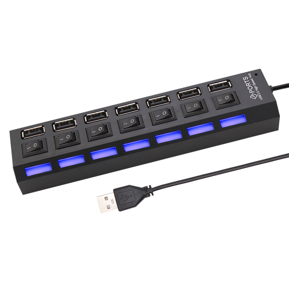 USB 2.0ハブ USB高速スプリッター 7ポート 5Gb - Usb Hub 7 Port のレビューと価格