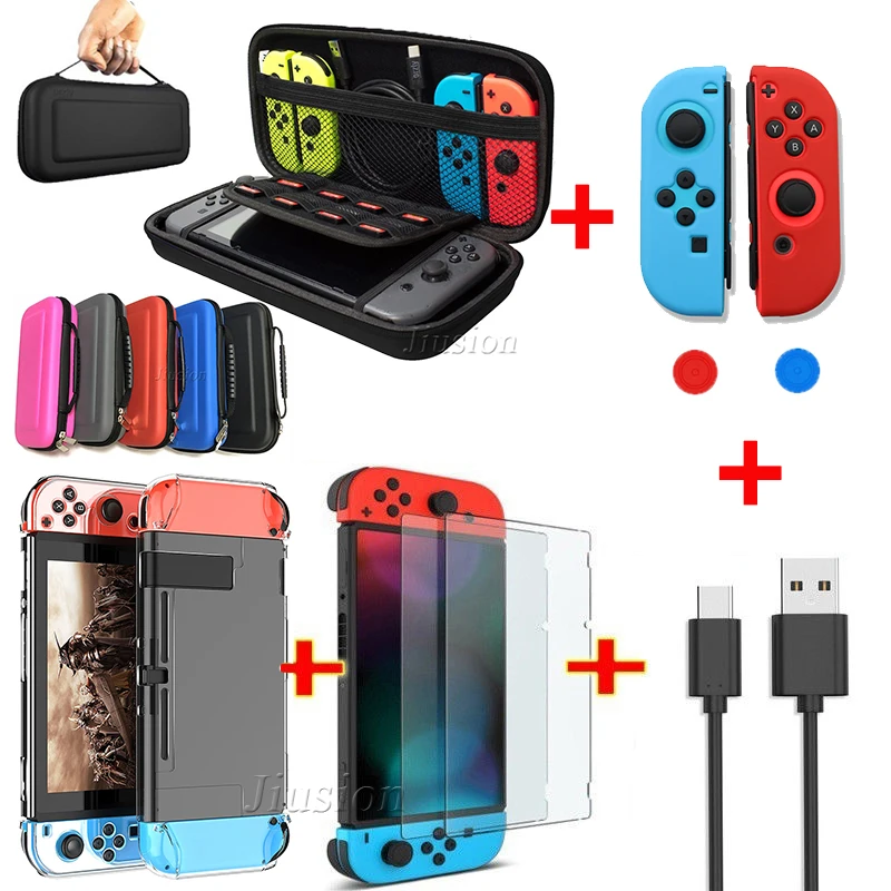 6 で 1 キットバッグニンテンドースイッチアクセサリー E - Tech Accessories Hard Case のレビューと価格